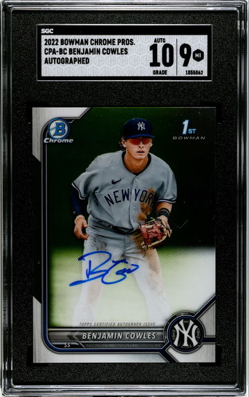 SGC 9 2022 Bowman Chrome Benjamin Cowles Auto