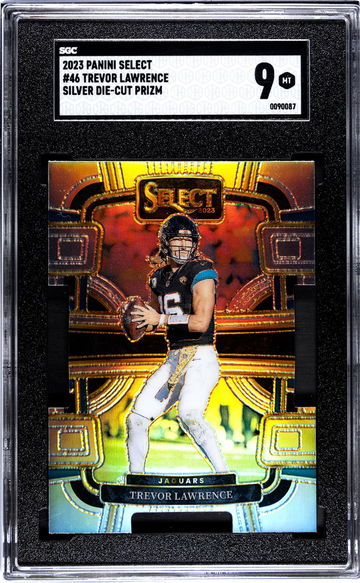 2023 Panini Select Silver Trevor Lawrence #46 Die-Cut Prizm SGC 9