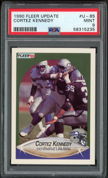 1990 Fleer Update Cortez Kennedy RC #U-85 PSA 9 Mint - Seattle Seahawks