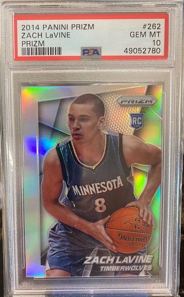 2014 Prizm Zach Lavine #262 Gem Mint 10 Silver Rookie RC pop 46