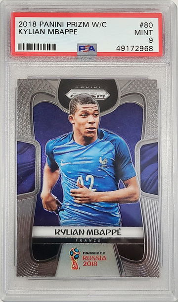 Kylian Mbappe Prizm World Cup PSA 9