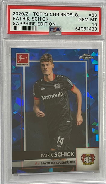 2020 TOPPS CHROME BUNDESLIGA Sapphire Patrik Schick PSA 10 GEM MINT **POP 1**