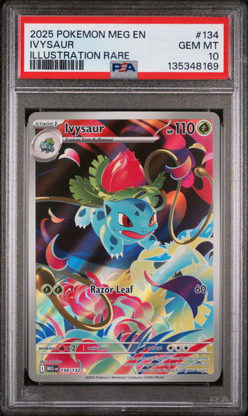 2025 Pokemon Mega Evolution Illustration Rare Ivysaur #134 PSA 10
