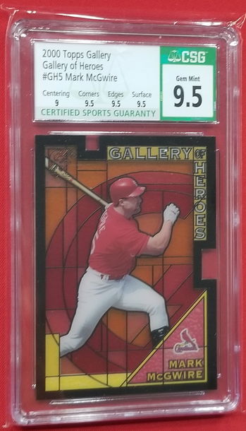 2000 topps Gallery of heroes Mark McGwire 9.5
