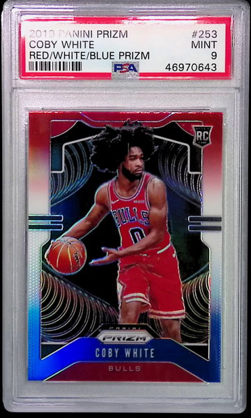 2019 Prizm #253 Coby White RC RWB PSA 9