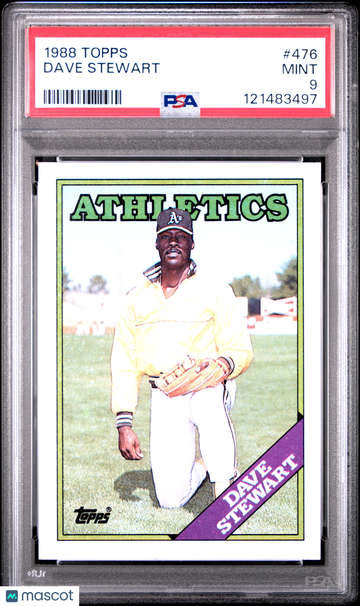 1988 Topps Dave Stewart #476 PSA 9