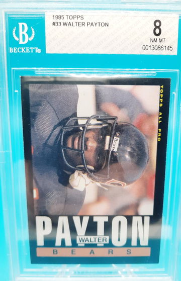 1985 Topps #33 Walter Payton BGS 8 Centered 