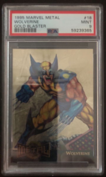 1995 Marvel Metal Wolverine Gold Blaster PSA 9