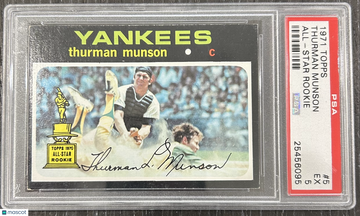 1971 Topps Thurman Munson #5 All Star Rookie PSA 5