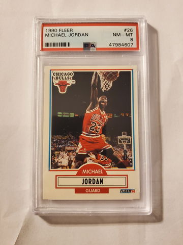 Michael Jordan 1990 Fleer PSA 8