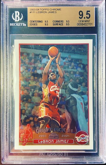 Lebron James 2003 Topps Chrome True Gem