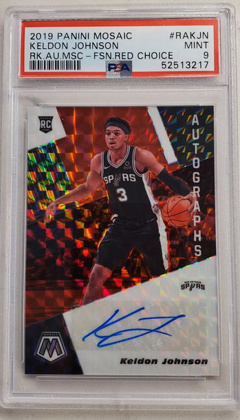2019-20 Keldon Johnson Mosaic Choice Fusion Red Auto