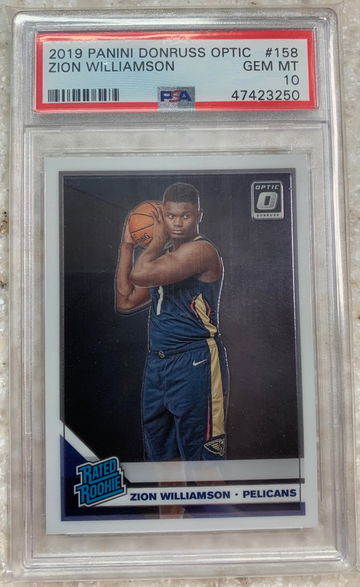 Panini Donruss Optic Zion Williamson PSA 10