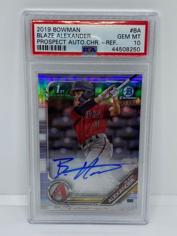 2019 Bowman Chrome Blaze Alexander Refractor Auto