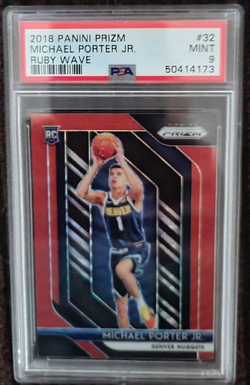 2018 Prizm Ruby Wave Michael Porter Jr PSA 9