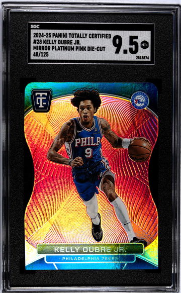 2024-25 Panini Totally Certified #28 Kelly Oubre Jr. Mirror Platinum Pink Die-Cut /125 SGC 9.5