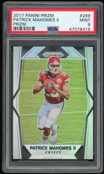 Patrick Mahomes 2017 Prizm #269 Prizm PSA 9