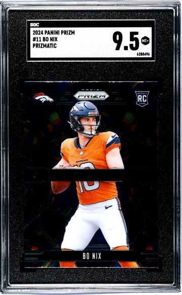 2024 Panini Prizm Prizmatic Bo Nix #11 RC SGC 9.5