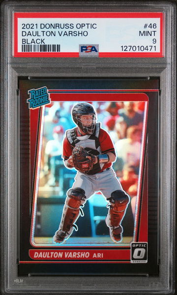 2021 Panini Donruss Optic Black Daulton Varsho #46 /25 PSA 9