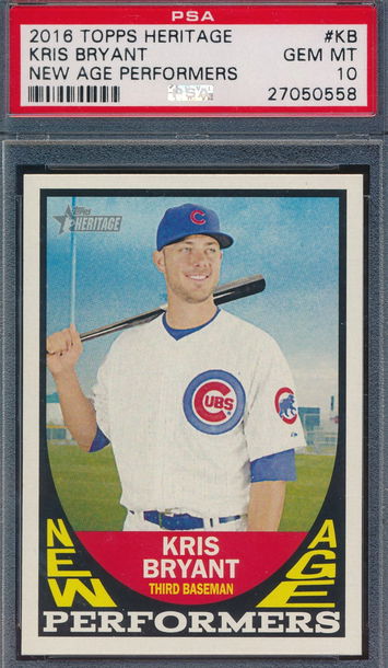 2016 Topps Heritage New Age Performers Kris Bryant PSA 10 GEM MT 0558