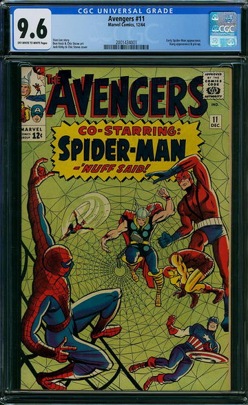 Avengers #11 CGC OW-White Pages First Spider-Man Crossover