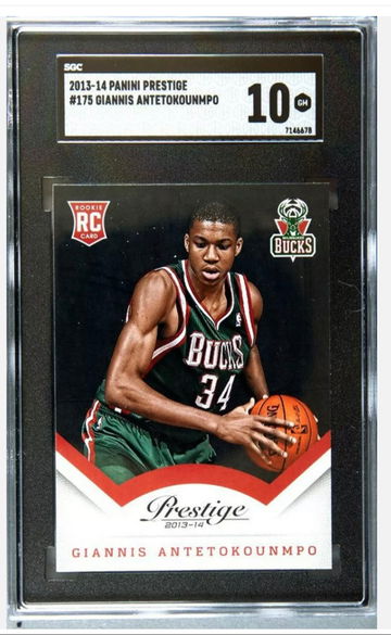 2013 -14 Panini Prestige Giannis Antetokounmpo Rookie SGC 10