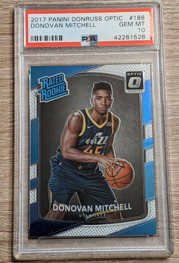 Donovan Mitchell 2017 Optic #188 PSA 10