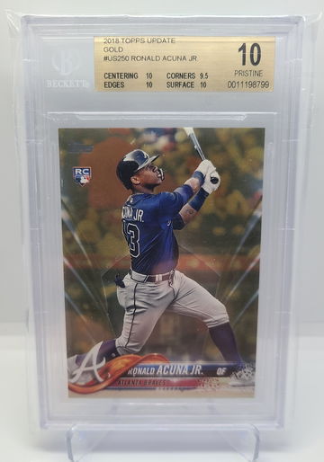 2018 Topps Update Ronald Acuna Jr. Gold BGS 10 Pristine