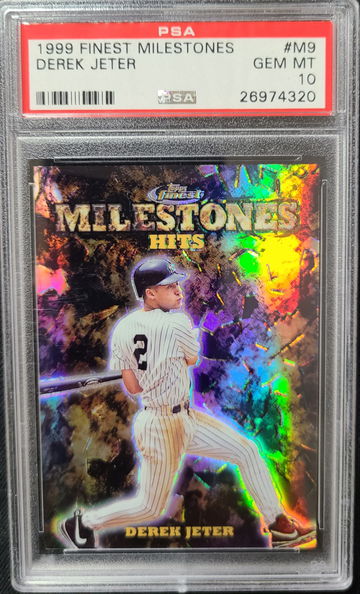 Derek Jeter 1999 Finest Milestones Refractor #M9 PSA 10 Gem