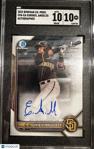 2022 Bowman Chrome Euribiel Angeles RC Auto SGC 10/10