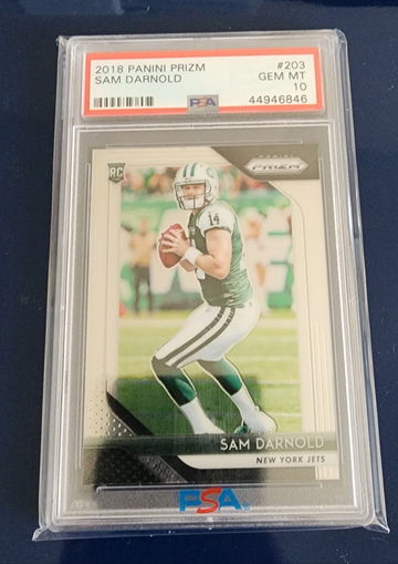 2018 Panini Prizm #203 RC Sam Darnold PSA 10
