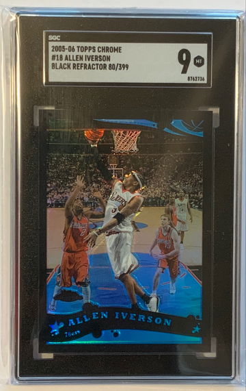 2005-06 Topps Chrome Allen Iverson Black Refractor /399
