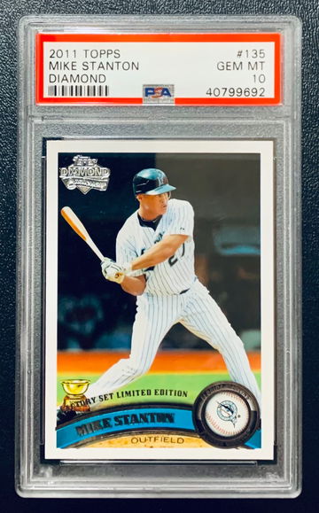 2011 Topps Mike Giancarlo Stanton Diamond Factory Set LE PSA 10