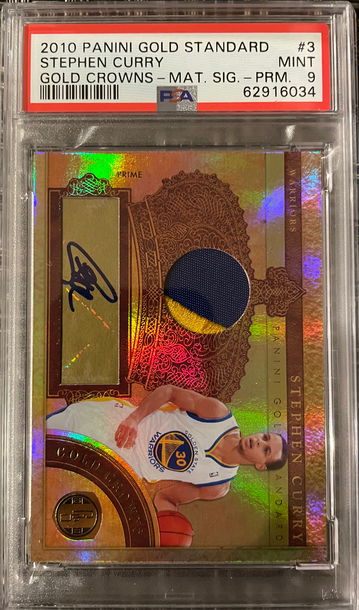 2010 Stephen Curry Gold Standard Patch Auto /25 PSA 9 Pop 1 None Higher
