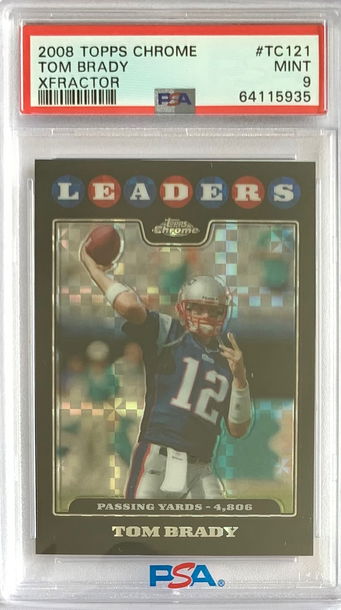 2008 Topps Chrome XFRACTOR Tom Brady #TC121 PSA 9 POP 31