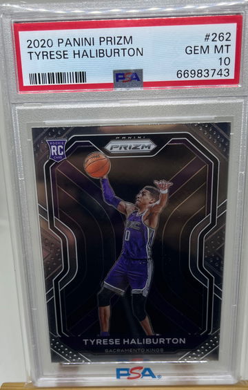 Tyrese Halliburton 2020 Prizm RC #262 PSA 10 Gem Mint  Pacers