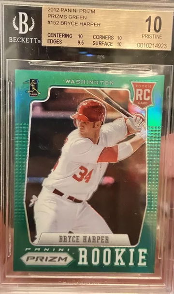 2012 Prizm Bryce Harper RC BGS 10 PRISTINE POP 10