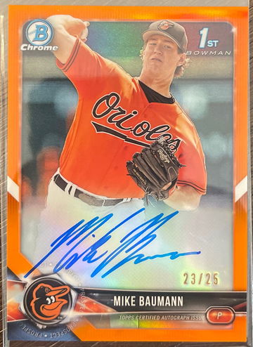 2018 Bowman Chrome Mike Baumann auto /25