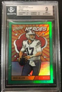 2021 Panini Prestige Josh Allen Heroes Xtra Points Green BGS 9