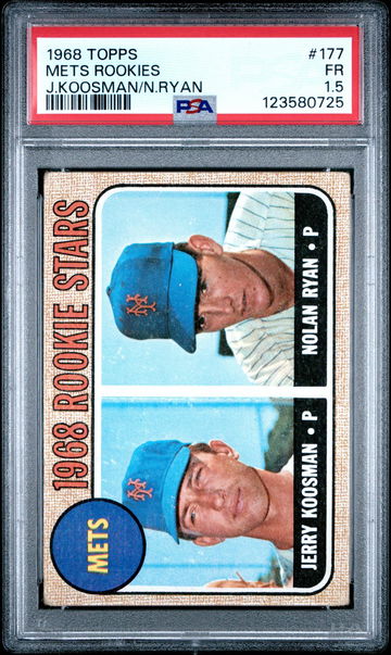 1968 Topps Mets Rookie Stars Jerry Koosman/Nolan Ryan #177 PSA 1.5