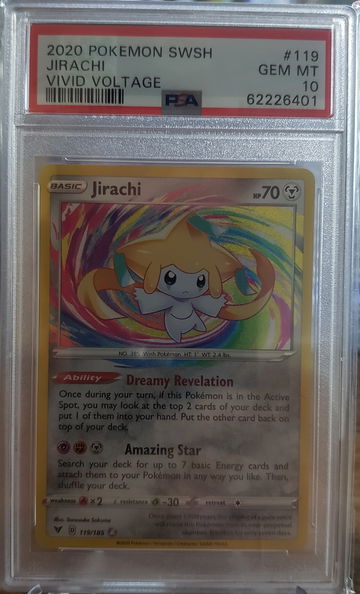 2020 Pokemon Jirachi Vivid Voltage 119 PSA 10 Gem-Mint