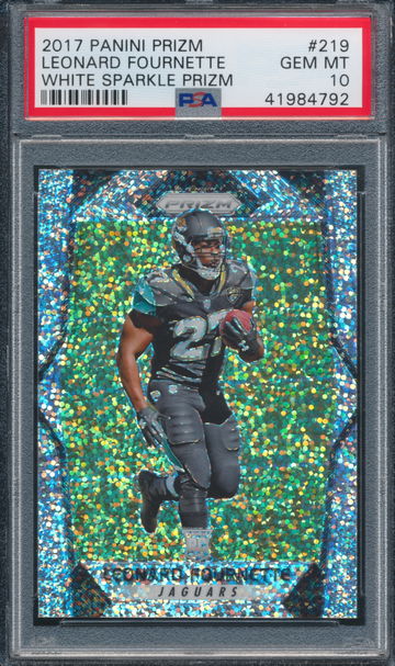 Prizm Leonard Fournette White Sparkle SP PSA 10