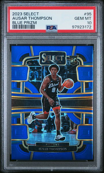 2023 Panini Select Blue Prizm Ausar Thompson #95 PSA 10