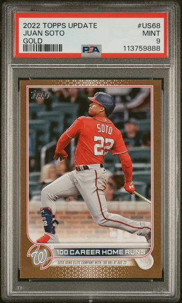 2022 Topps Update Gold Juan Soto #US68 /2022 PSA 9