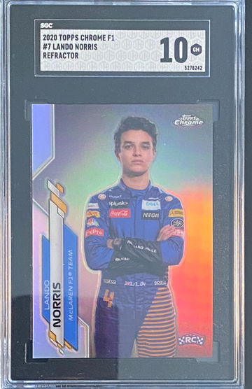2020 Topps Chrome Lando Norris Refractor Rookie RC Formula 1 F1 SGC 10
