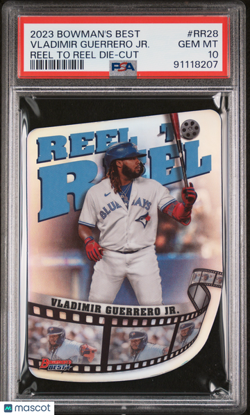 2023 Bowman's Best Reel To Reel Die-Cuts Vladimir Guerrero JR. #RR28 PSA 10