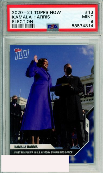 2020 TOPPS NOW KAMALA HARRIS #13 ELECTION INAUGURATION DAY PSA 9 MINT