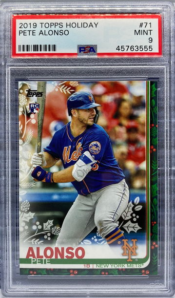 2019 Topps Holiday Pete Alonso #71 PSA 9