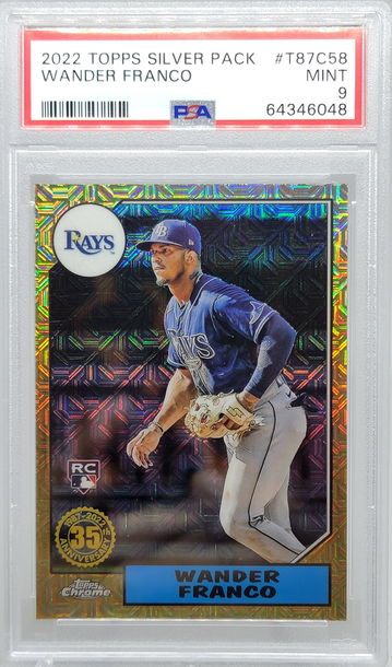 2022 TOPPS SILVER PACK #T87C58 WANDER FRANCO PSA 9