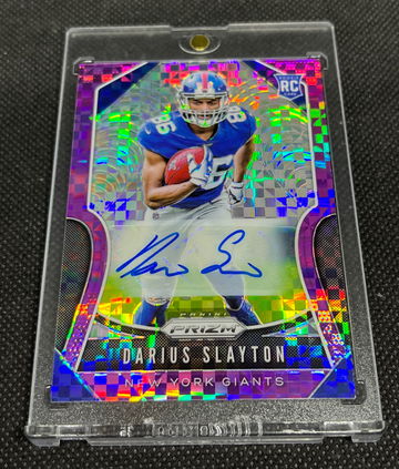 Darius Slayton 2019 Prizm Purple Pulsar RC Auto 35/49 Giants